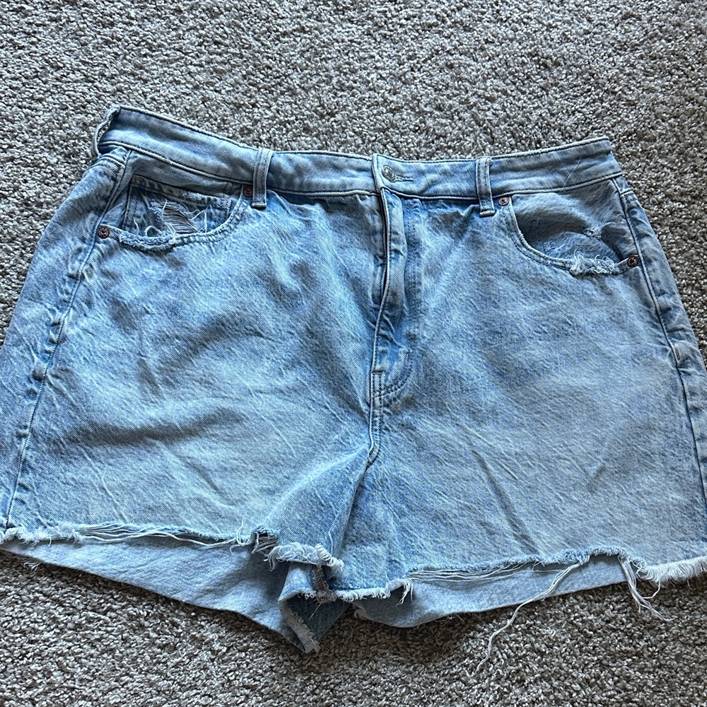 American Eagle Denim Blue Women's Shorts- Comfort Stretch Waistband